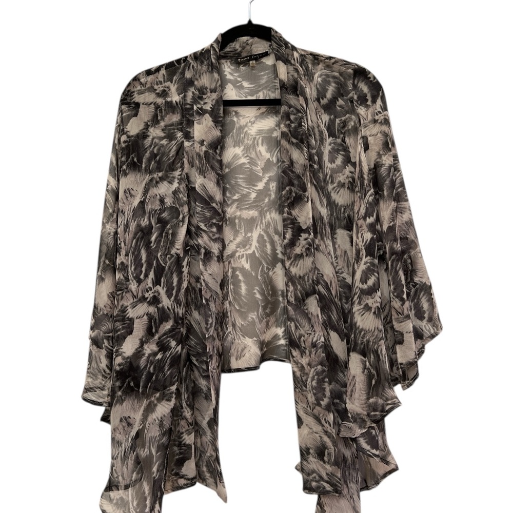 EUC Pure Sugar   Black and Gray Women's Sheer Shrug Cardigan